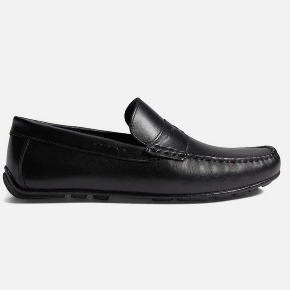 Marc Joseph New York Mens Black Genuine Calf Leather  Loafer Moccasins Shoes Sz9